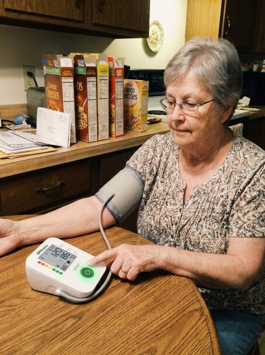 Measuring at the kitchen counter with one button